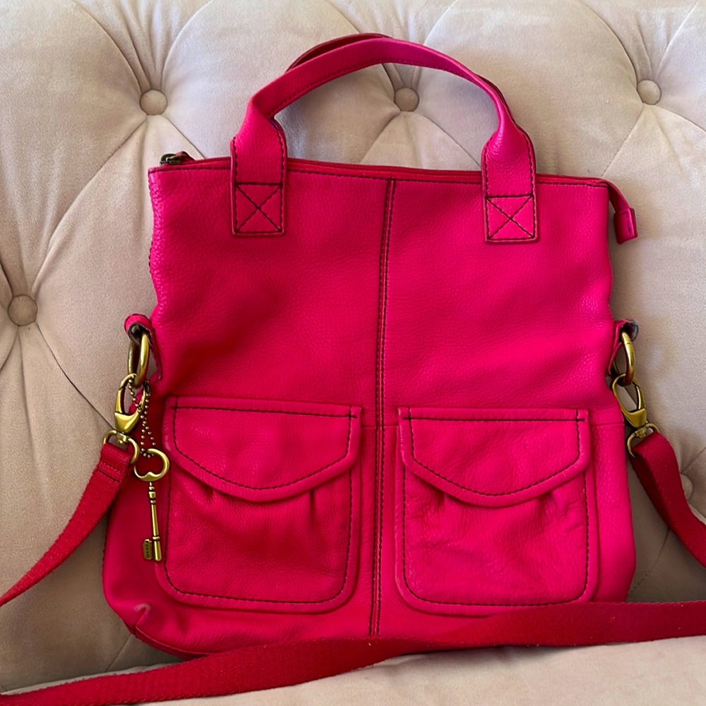 Fossil Vintage Leather Pink Bag